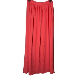 Express Coral Pink Chiffon Maxi Skirt High Waisted‎ Lined Size 4 Vacation Beach